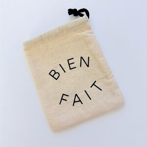 Madewell Cotton Canvas Pouch with Black Text